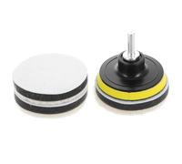 PLAFOPE Kit de 5 Almohadillas para Pulir Coches de 3 Pulgadas Rueda de Pulido de Lana Discos de Lijado y Esponjas para Pulido de Vidrio Plástico y Metal Accesorio para Taladro Uso