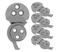 PLAFOPE Kit de 5 Conectores de Mesa de Plástico Gris para Juntas y Oficinas, Cerraduras Multifuncionales para Muebles Pesados, Piezas de Conexión Estables para Escritorios de