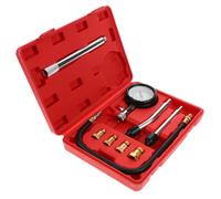 PLAFOPE Kit de Comprobador de Compresión y Materiales de Aleación de Aluminio y Plástico Diseño Fácil de Usar para Motocicletas y Automóviles Adecuado para Mantenimiento y Reparaciones