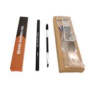 PLAFOPE Kit De Herramientas Para Modelar Bigote Plantilla De Bigote Delineador De Lápiz Para Rellenar Cepillo De Para Hombres