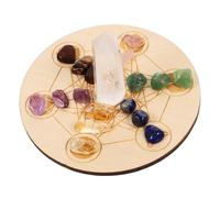 PLAFOPE Kit De Tablero De Adivinación Piedras Crudas y Cristales De Roca Para Uso En Oficina y Prácticas Wicca