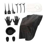 PLAFOPE Kit para Teñir el Cabello Cepillo y Herramientas de Plástico Negro, Set de 9 Piezas para Uso Profesional en Salón o Bricolaje en Casa Color Aleatorio