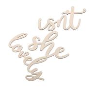 PLAFOPE Letrero De Pared para Recién Nacidos Isn'T She Lovely Adhesivos Decorativos De Madera Decoración De para Niña Uso Versátil