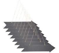 PLAFOPE Letreros de Puerta de Madera 8 Piezas 8,9 X 33,5 CM Señales de Dirección DIY, Letreros de Flecha de Doble Cara para Uso en Banquetes y Días de Puertas Abiertas