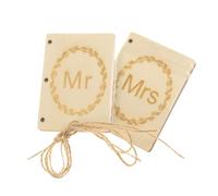 PLAFOPE Libros de Votos Matrimoniales de Madera Cuadernos Creativos Papel Kraft Artesanal Set de 2 Juegos para Boda Decoración Rústica para Eventos y Obsequio para Novios