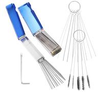 PLAFOPE Limpieza de Carburador con Alambres y Agujas de Acero Herramientas Duraderas para Boquillas de Motor Portátil para Limpieza Precisa y Mantenimiento de Carburadores Diverse Incluye