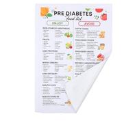 PLAFOPE Lista Completa de Alimentos para Diabéticos en Lienzo 65.5x45.5cm Consejos de Distribución de Carbohidratos para Cocina y Preparación Diaria de Comidas