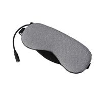 PLAFOPE Máscara De Ojos Usb Recargable Para Dormir, Antifaz De Vapor Compresa Caliente, Color Gris Sin Aroma, Diseño De Cuero, Uso Para Relajación Casa, Oficina y Viajes