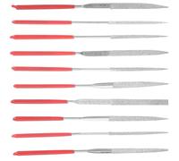 PLAFOPE Mini Juego de Limas de Diamante para Joyería, Madera y Piedra, 10 Piezas de 3x140 Mm, Limas Manuales Pequeñas de Metal para Tallar, Esculpir y Modelar, Herramienta Portátil