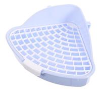 PLAFOPE Orinal Cajón para Mascotas en Plástico Triangular Diseño de Cerca Elevada y Fondo Reforzado, Fácil de Instalar para Conejos y Cobayas Adultos