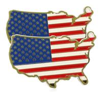 PLAFOPE Pegatina Magnética para Refrigerador Diseño de Mapa de Estados Unidos y Bandera, 2 Piezas de Metal Superficie Lisa y Succión Fuerte, Adecuado para Regalos en Días Festivos