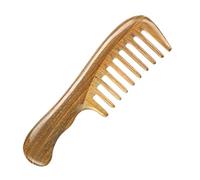 PLAFOPE Peine de Madera de Sándalo para Masaje de Anchos Y Material Natural para El Cuidado del Cabello