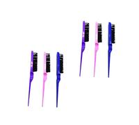 PLAFOPE Peine Profesional Multifuncional Para Pelo Rizado 6pcs Cerdas Jabali Antidesenredante