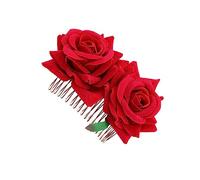 PLAFOPE Peineta Floral Rosa Franela Accesorio Para Cabello Eterno Diseño Elegante Para Boda