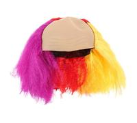 PLAFOPE Peluca de arcoíris, novedosa peluca multicolor para mujeres y hombres, Halloween, carnavales, cosplay, juegos de simulación, accesorios de disfraz.
