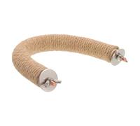 PLAFOPE Percha para Pájaros en Jaula de Cuerda de Cáñamo y Acero Inoxidable, Accesorio para Jaulas Que Mantiene a Tu Periquito y Pinzón Entretenidos y Activos