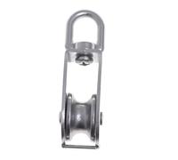 PLAFOPE Polea de Acero Inoxidable con Rodillo Giratorio Resistente Carga para Cable y Cuerda Uso Industrial y Doméstico