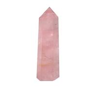 PLAFOPE Prismas Varita de Piedra Curativa Hexagonales 6-7 Cm de Cristal Natural Rosa para Decoración del Hogar, Arreglos Feng Shui, Adorno de Mesa, Obsequio para Meditación y Bienestar