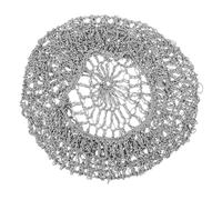 PLAFOPE Red de Malla Cabello para Mujer Redecilla de Ganchillo Rayón Color Gris Claro Tamaño Ajustable Reutilizable y Ligera Adecuado para Cabello Largo y Uso Nocturno para Servicio