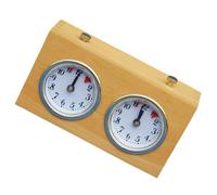 PLAFOPE Reloj Mecánico Temporizador Portátil de Ajedrez Estructura de Madera y Plástico de Sencilla para Partidas de Weiqi y Ajedrez Chino