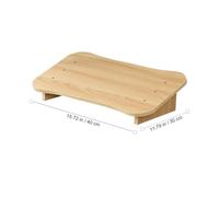 PLAFOPE Reposapiés de Madera Natural con Plataforma Inclinada para Debajo del Escritorio Taburete Ergonómico para Oficina y Hogar Diseño Rústico y Superficie Lisa Soporte Cómodo para Pies