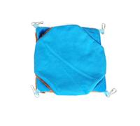PLAFOPE Saco de Dormir Peluche Doble Capa para Hámster y Petauro | Felpa Azul, Cama Colgante para Jaula para Ratas, Rincón Seguro y Cómodo