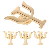 PLAFOPE Set de 4 Broches de Aleación Dorada Símbolo de Psicología para Mujer, Diseño Elegante y Versátil para Cualquier Ocasión y Uso Decorativo