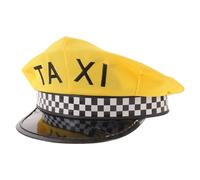 PLAFOPE Sombrero con Ala Ancha Amarillo para Adultos de Conductor de Taxi y Ajuste Estructurado, Material de Poliéster Transpirable Adecuado para Fiestas y Eventos Grupales