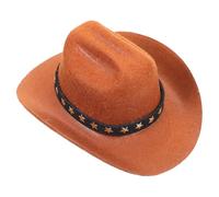 PLAFOPE Sombrero para Mascota de Vaquero Marrón Estrellas, Gorra para Perro Cachorro, Protección Solar y Buena Absorción de Humedad para Fiesta de Mascotas