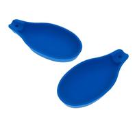 PLAFOPE Soporte para Cucharón de Sopa de Silicona Azul, Resistente al Calor y Apilable, 2 Piezas, Accesorio Único y Estilizado para Cocina