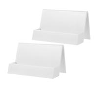 PLAFOPE Soporte para Tarjetas de Visita de Oficina, Organizador de Escritorio Compacto, Expositor Práctico para Tarjetas y Notas, Set de 2 Unidades, Adecuado para Mantener el Espacio
