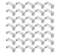 PLAFOPE Soportes para Tubos LED Clips en U de Acero al Manganeso 100 Piezas Portalámparas Metálico Resistente para Instalación de Luces de Tubo en Interiores y Exteriores