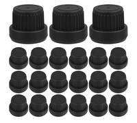 PLAFOPE Tapón Dosificador Rosca para Aceite Esencial Negro Pp, Diseño Ligero y Fácil de Usar, 30 Piezas para Botellas de 5-100ml, Adecuado para Aromaterapia y Perfumería