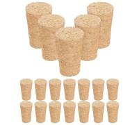 PLAFOPE Tapones de Corcho Reutilizables para Conservar Bebidas Madera Beige de Alta Densidad 20 Diseño Antigoteo para Conservar Bebidas para Botellas de Vino y Manualidades