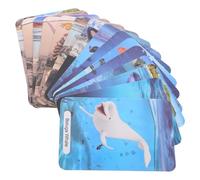 PLAFOPE Tarjetas de Juego Educativas de Animales Marinos, Juego Cognitivo Portátil de Papel Resistente, 1 Set para Jardín de Infantes y Aprendizaje Temprano