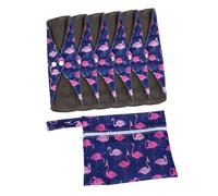 PLAFOPE Toallas Sanitarias Lavables y Toallas Menstruales Reutilizables 7 Piezas Conjunto Con Botón Fijo y Ala De Bambú Súper Absorbente, Plegable y Portátil Para Viajes y Cuidado Posparto Femenino