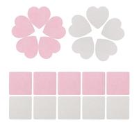 PLAFOPE Toallitas para Pestañas en Forma de Corazón y Cuadradas, Almohadillas Desechables de Algodón Blanco y Rosa, Removedor de Pegamento para Extensiones, Limpiador para Uso
