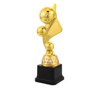PLAFOPE Trofeo de Fútbol Dorado de Plástico Diseño de Balón, Recuerdo | Acabado Brillante y Superficie Lisa, para Celebraciones de Equipo y Estantería, Pensado Organizadores