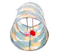 PLAFOPE Túnel de Juego para Gatos de Poliéster, Accesorio Plegable Que Alivia el Estrés y Fomenta el Ejercicio para Mascotas Pequeñas en Interiores