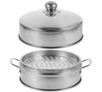 PLAFOPE Vaporera de Cocina de Aleación de Aluminio Tapa, Cesta Metálica para Cocinar al Vapor Papas y Arroz, Calentamiento Uniforme y Alta Temperatura