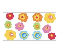 PLAGE 152009 Adhesivos de decoración -Flores Pop, 2 Hojas, 11 x 10,5 cm