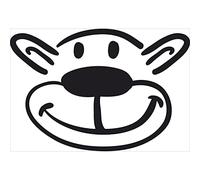 Plage 152786 Stickers 48x68 Oso Sonriente A La Puerta!, 1 lámina 48 x 68 cm