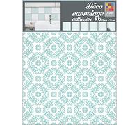 Plage 260649 Adhesivos para Azulejos y decoración de la Pared, Vinilo, Turquesa, 15x15cm