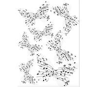 PLAGE 3D Charming Butterfly Stickers Decoration de Prélude Transparente [7 Butterflies Between 8 x 6,5 cm and 14 x 11 cm], plástico, Grey, 14 x 0.1 X 11 cm, 7 Unidades de Medida