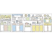 Plage 3XL Decoración Mural Adhesiva Gigante-Cocina Componible, Vinilo, Multicolor, 60x0.2x170 cm