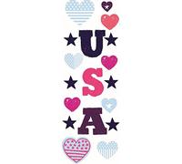 Plage American Lover Decoración Adhesiva, Vinilo, Multicolor, 24x3x68 cm