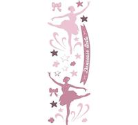 Plage Bailarina Decoración Adhesiva, Vinilo, Rosa, 24x3x68 cm