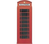 Plage Cabina Inglesa Decoración Mural Adhesiva Gigante, Vinilo, Rojo, 60x0.1x170 cm