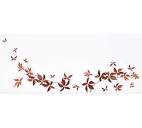 Plage Decoración Adhesiva Rama de Hojas de Otoño, Vinilo, Marrón, 21x3x29.6 cm