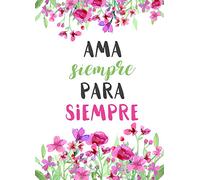 Plage Decoración Mural Adhesiva con Diseño Ama Siempre, Vinilo, Multicolor, 48x68 cm